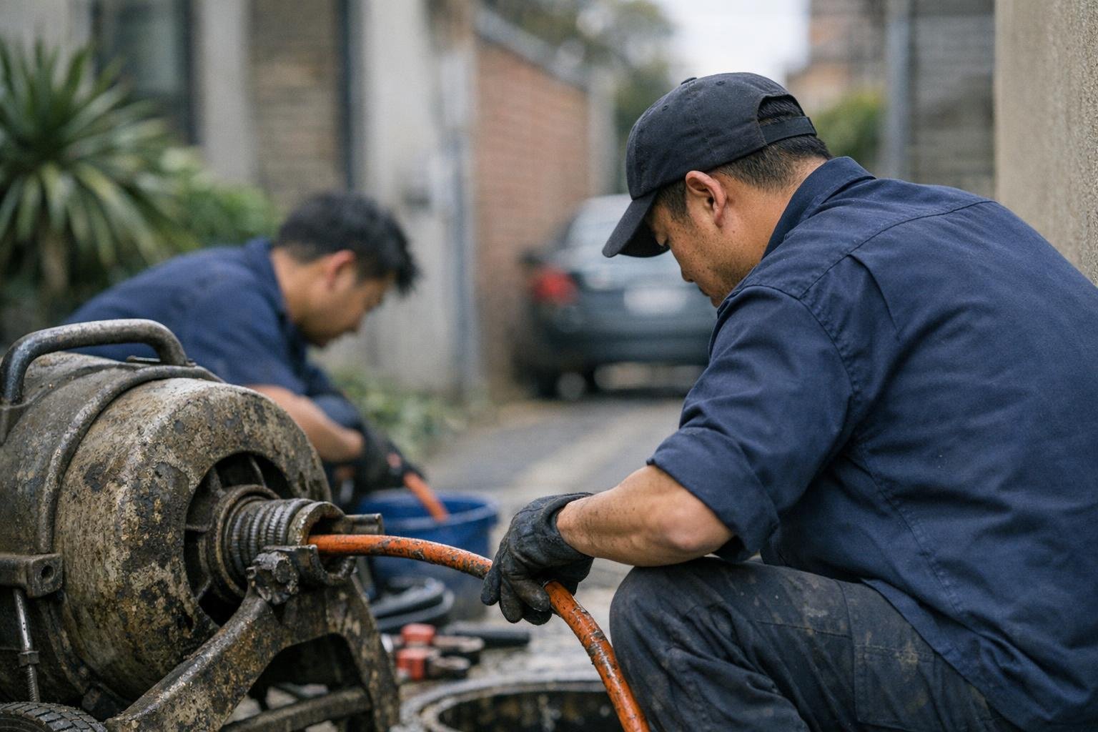 Grease Trap Cleaning in Blocked Drain Plumber: Grease Trap Cleaning is the professional removal and disposal of accumulated grease — visual guide